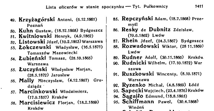 Floryan Marcisiewicz w Roczniku oficerskim 1924.jpg