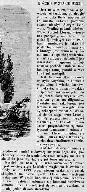 Kościół w Staromieściu, 1861, T.I. 116, tekst.jpg