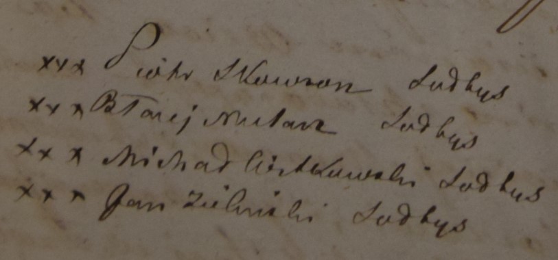 sołtysi , protokól instalacji F.Świderskiego na Wójta Gminy Mzurów, 26 lutego 1862 r..jpg