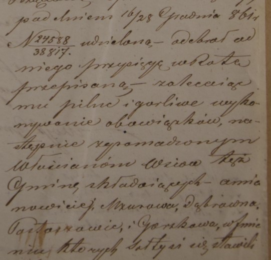 Protokól instalacji F.Świderskiego na Wójta Gminy Mzurów, 26 lutego 1862 r., cz.3.jpg