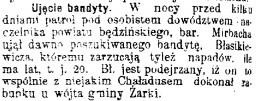 ujęcie podejrzanego o rabunek u wójta Żarek, 1906 r..jpg