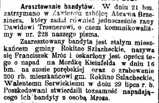 aresztowanie zabójcy z Rokitna, G.Cz. 230, 1907 .jpg