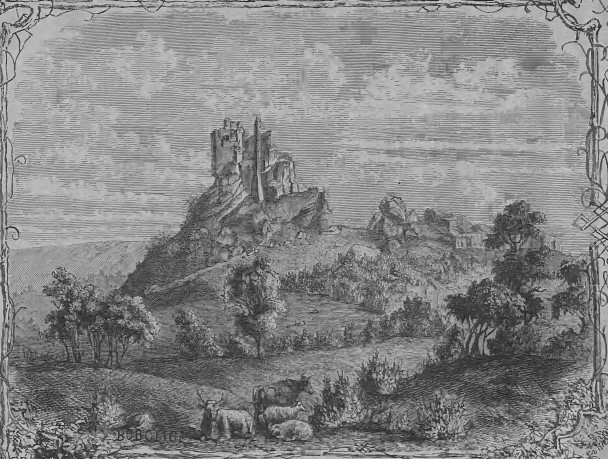 Częstochowskie strony, rysunek zamku w Bobolicach, T.I., 349, 1874 r..jpg