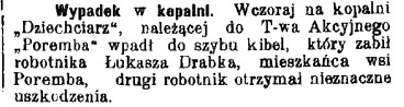 Wypadek w kopalni, G.Cz. 335, 1907 r..jpg