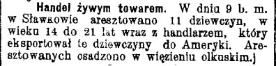 Handel żywym towarem, G.Cz. 70, 1908 r..jpg