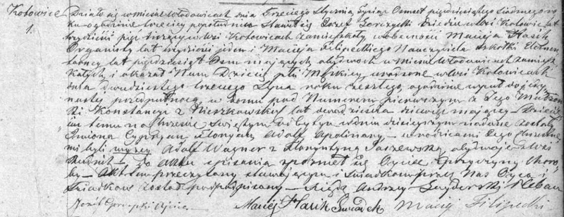 akt urodzenia, Cyprian Florian , s.dziedzica Kotowic Józefa Gorczyckiego, 1857 r._Easy-Resize.com.jpg