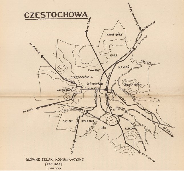 Częstochowa w obliczu zagadnień regulacyjnych, mapa.jpg