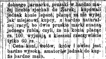 Świderski na temat jarmarku w Żarkach, Gaz. Kiel. 1883, nr 38, cz.2.jpg
