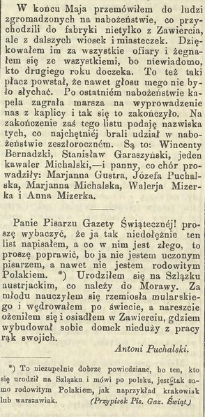 list Antoniego Puchalskiego z Zawiercia, G.Św.278, 1885 r., cz.5.jpg