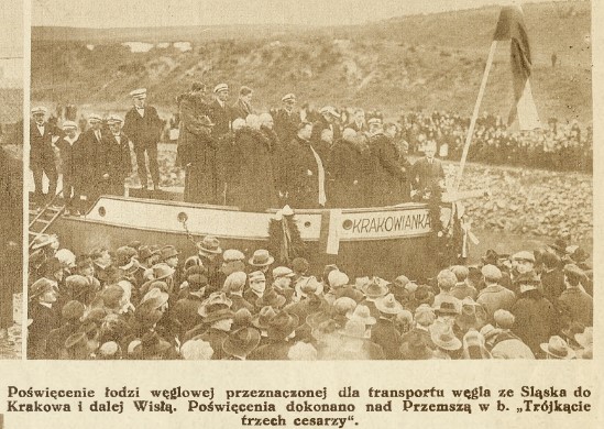 Poświęcenie łodzi, Kurjer Zachodni. Bezpłatny Tygodniowy Dodatek Ilustrowany, 1927, nr 4.jpg