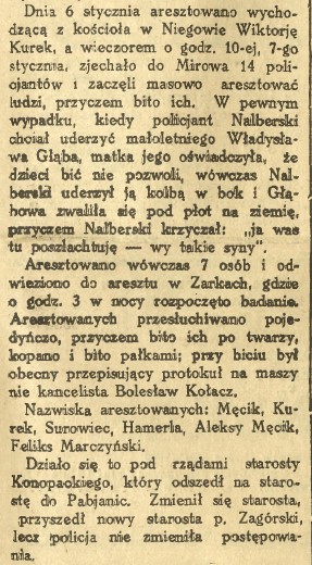 aresztowanie Walentego Głąba, 1934, Gaz.Rob., 27, 1935 r., cz.2.jpg