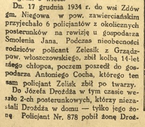 pobicie przez policjantów w Zdowie, Gaz.Rob. 27, 1935 r., cz.1.jpg