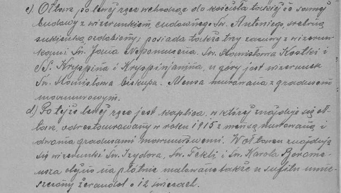 Kaplice i ołtarze, Opis kościoła kromołowskiego...1920 r., cz.3.jpg