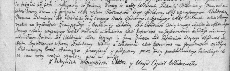 Akt małżeństwa, Wincenty Zieleński, leśniczy z Kotowic, i Marianna Wdowikówna, 1817 r., cz.2_Easy-Resize.com.jpg